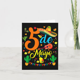 Tarjeta Cinco De Mayo Fiesta Mexicana Divertida Partido 5