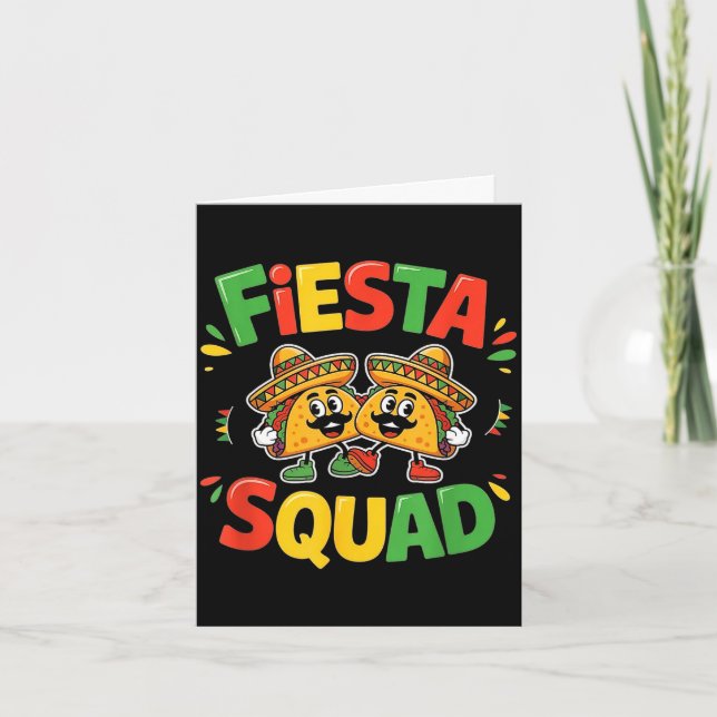 Tarjeta Cinco de mayo funny fiesta squad party for men (Anverso)