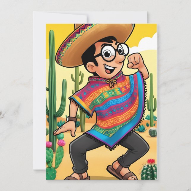 Tarjeta Cinco de Mayo Gnome (Anverso)