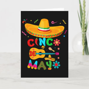 Tarjeta Cinco De Mayo Guitarra Mexicana Cactus Para Hombre