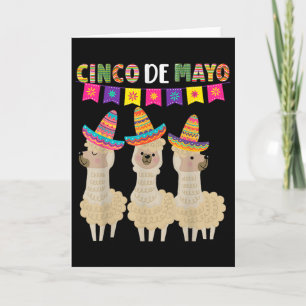 Tarjeta Cinco De Mayo Llama Fiesta Ambiente de fiesta defi
