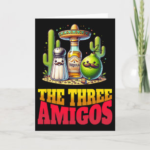 Tarjeta Cinco De Mayo Los Tres Amigos Divertido Sal Limón