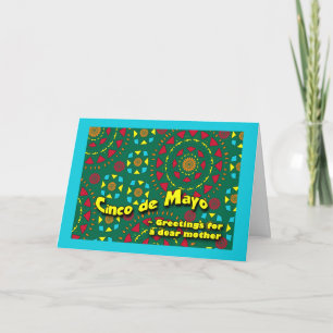 Tarjeta Cinco de Mayo para Madre, Diseño de Mosaico Colori