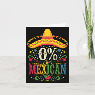 Tarjeta Cinco de mayo para mujeres 0% mexicanas 