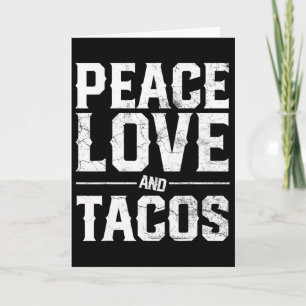 Tarjeta Cinco De Mayo Paz Amor Y Tacos Hombres Mujeres Mex