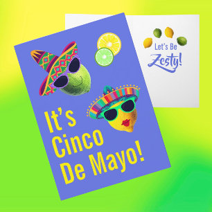Tarjeta Cinco de Mayo Personalizado Divertido Limón Lima