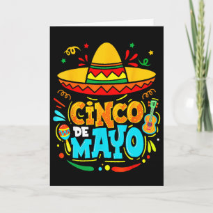 Tarjeta Cinco De Mayo Sombrero Mexicano Fiesta Chile Pimie