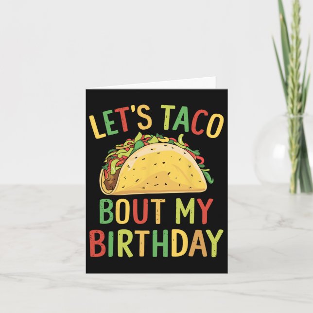 Tarjeta Cinco De Mayo, taco por mi cumpleaños mexicano (Anverso)