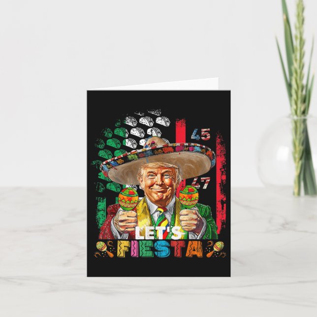 Tarjeta Cinco De Mayo Trump Taco Funny Tavermp (Anverso)