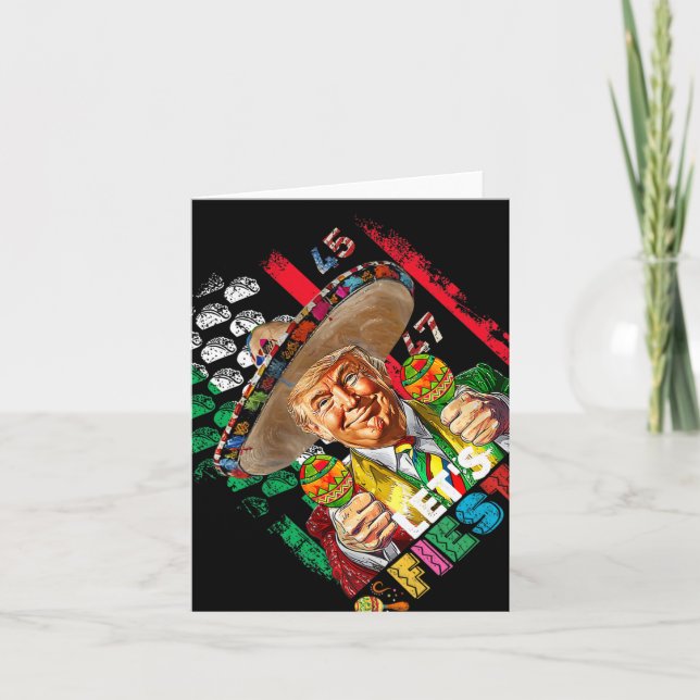 Tarjeta Cinco De Mayo Trump Taco graciosos Trump mexicanos (Anverso)