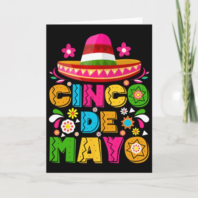 Tarjeta Cinco De Mayo Vamos a Festejar Equipo 5 De Mayo Me (Anverso)
