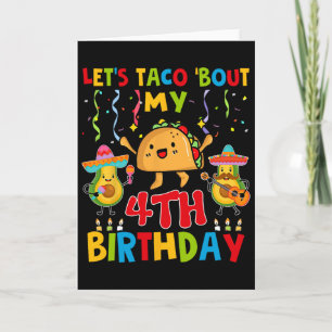 Tarjeta Cinco De Mayo Vamos a Taco Bout Mi Cumpleaños 4 To