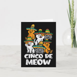 Tarjeta Cinco De Meow Gatos Gatitos Cute Cinco De Mayo