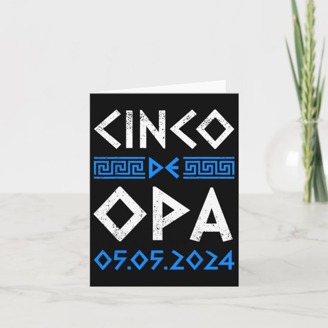 Tarjeta Cinco De Opa Divertido Cinco De Mayo Pascua Ortodo (Anverso)