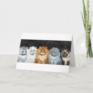 Tarjeta Cinco gatos, Louis Wain