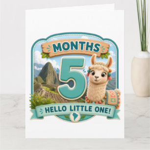 Tarjeta Cinco Meses de Pequeñas Aventuras Hito