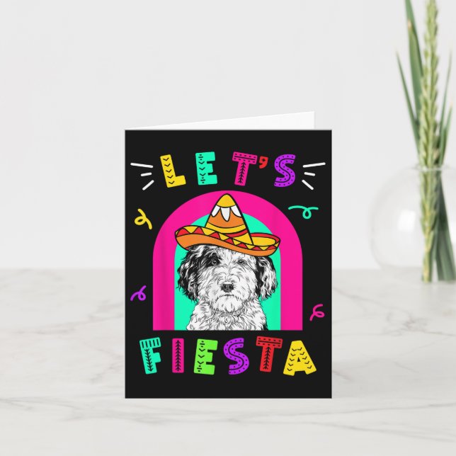 Tarjeta Cinco perros de mayo vamos a Fiesta Camisa 5 de Ma (Anverso)