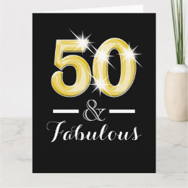 Tarjeta Cincuenta y cincuenta y cincuenta fiestas de cumpl