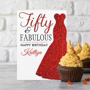 Tarjeta Cincuenta y fabuloso cumpleaños número 50
