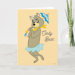 Tarjeta Cindy Bear Holding Parasol