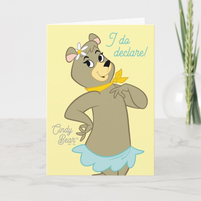 Tarjeta Cindy Bear Playful Pose (Anverso)
