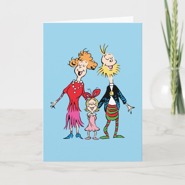 Tarjeta Cindy Lou Who's Family Portrait (Anverso)