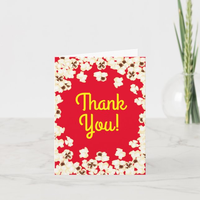 Tarjeta Cine de la fiesta de cumpleaños de Popcorn (Anverso)