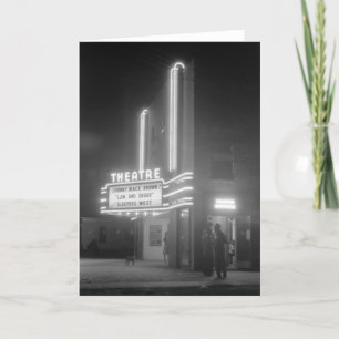 Tarjeta Cine de noche, Greensboro, Georgia, años 40