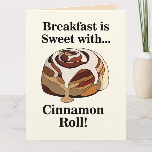 Tarjeta Cinnamon Rolls Sweet Bun Breakfast (Anverso)