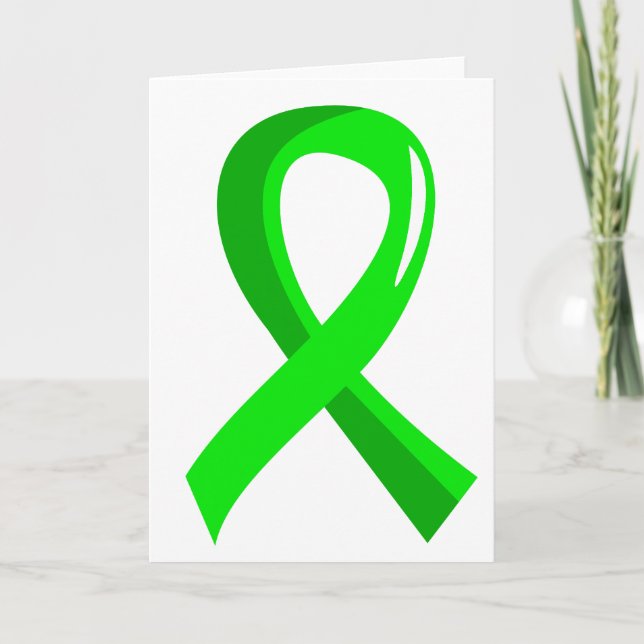 Tarjeta Cinta 3 de la verde lima del linfoma Non-Hodgkin (Anverso)