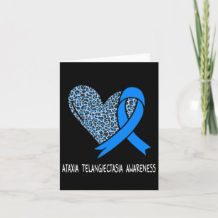 Tarjeta Cinta azul de concienciación sobre Ataxia Telangie