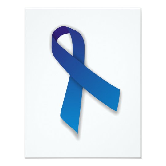 Tarjeta Cinta azul de la conciencia y de la conmemoración