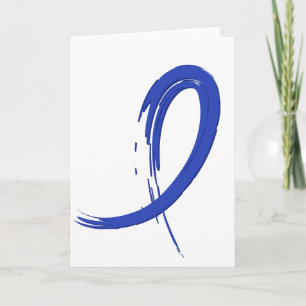Tarjeta Cinta azul del cáncer de colon A4