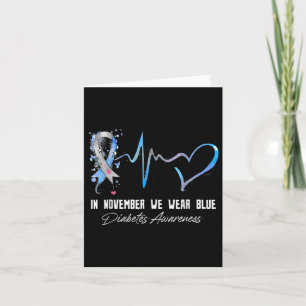 Tarjeta Cinta Azul En Noviembre Usamos Azul Para La Diabet