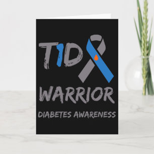 Tarjeta Cinta azul para la toma de conciencia sobre la dia