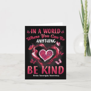 Tarjeta Cinta Burgundy Amable Apoyo Conciencia de Aneurism