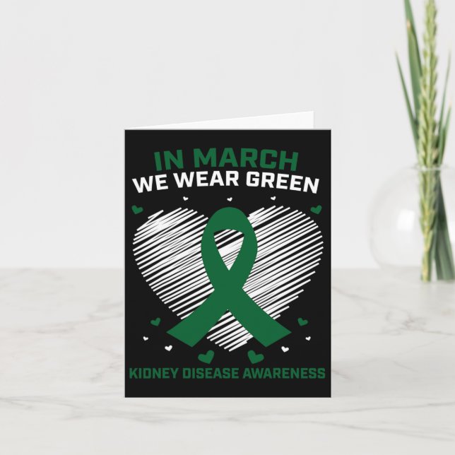 Tarjeta Cinta Cardíaca En Marzo Usamos Enfermedad Renal Ve (Anverso)