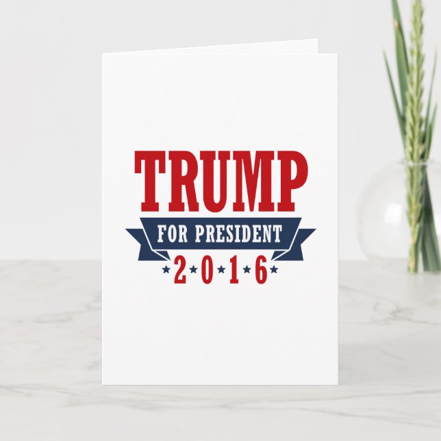Tarjeta Cinta certificada por Trump para presidente 2016 (Anverso)