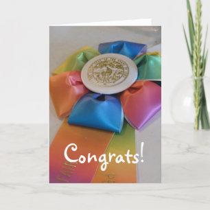 Tarjeta ¡Cinta colorida, felicitaciones!