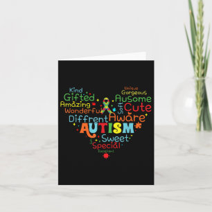 Tarjeta Cinta de autismo de amor cardíaco apoya la salud m