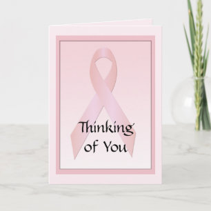 Tarjeta Cinta de Cáncer de Mama pensando en tu saludo