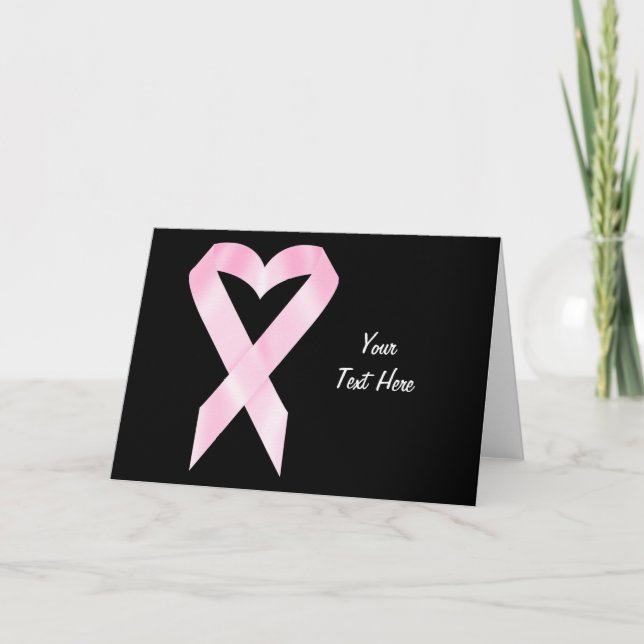 Tarjeta Cinta de cáncer de mama (personalizable) (Anverso)