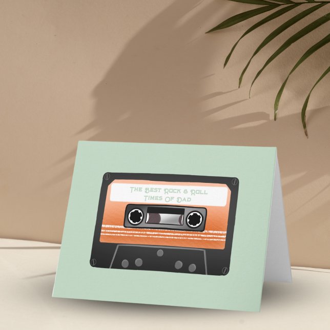 Tarjeta Cinta de Cassette Retro del Día del Padre Feliz (Subido por el creador)
