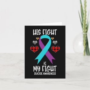 Tarjeta Cinta de Conciencia Suicida Su Lucha Es Mi Guerra