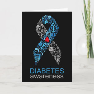 Tarjeta Cinta de concienciación sobre la diabetes del Día