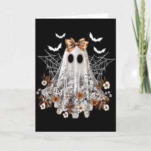 Tarjeta Cinta de Coqueta Fantasma de Encaje Vintage Mujere