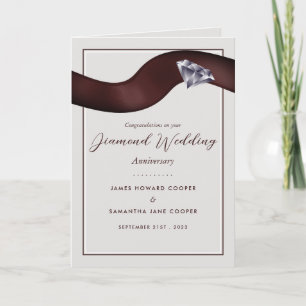 Tarjeta Cinta de Diamantes, 60 años de Boda