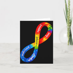 Tarjeta Cinta de infinito de autismo diseña una neurodiver