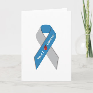 Tarjeta Cinta de la conciencia de la diabetes del tipo 1