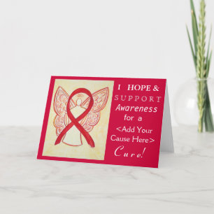 Tarjeta Cinta de la toma de conciencia roja Personalizado 